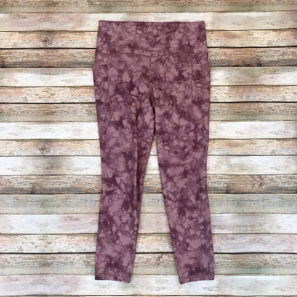 Athleta Size M Medium Salutation Stash Pocket II 7/8 Tight in Riptide Palermo